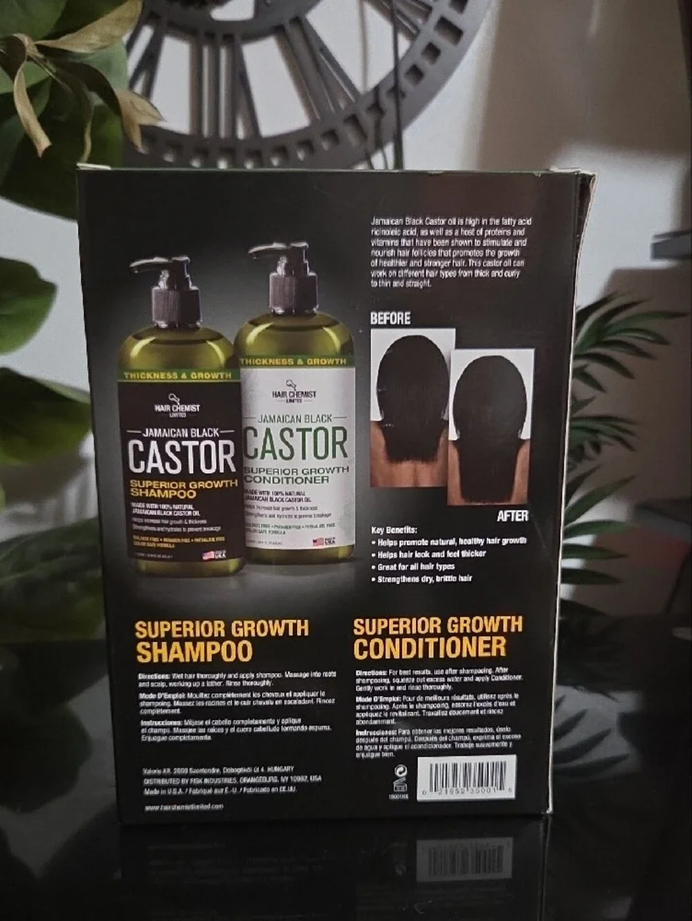 Jamaican Black Castor Superior Growth Shampoo & Conditioner - Black/White
